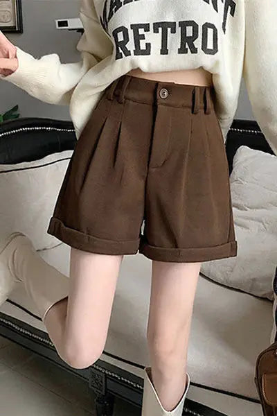 Spring Women's Shorts 2025 Korean Version New Slim Suit Pants Wide-leg Casual Pants