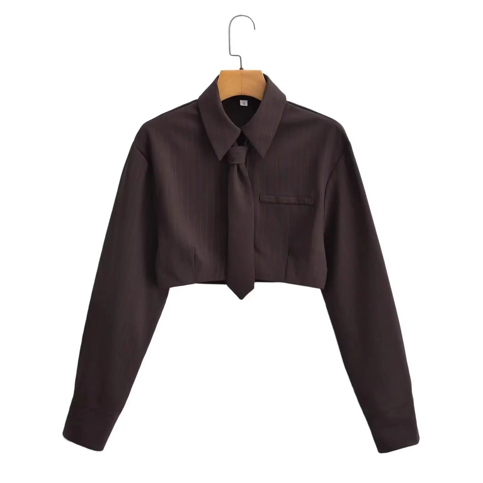 Autumn Women Button Blouses Loose OL Shirt With Tie Office Lady Turn Down Collar Stripe Shirts Long Sleeve Casual Blouse